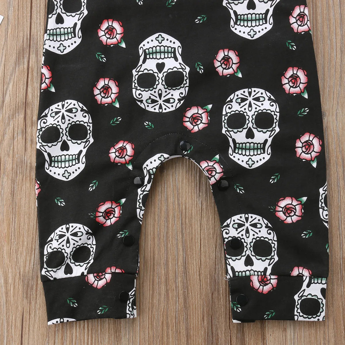 Skull Floral Baby Romper Set