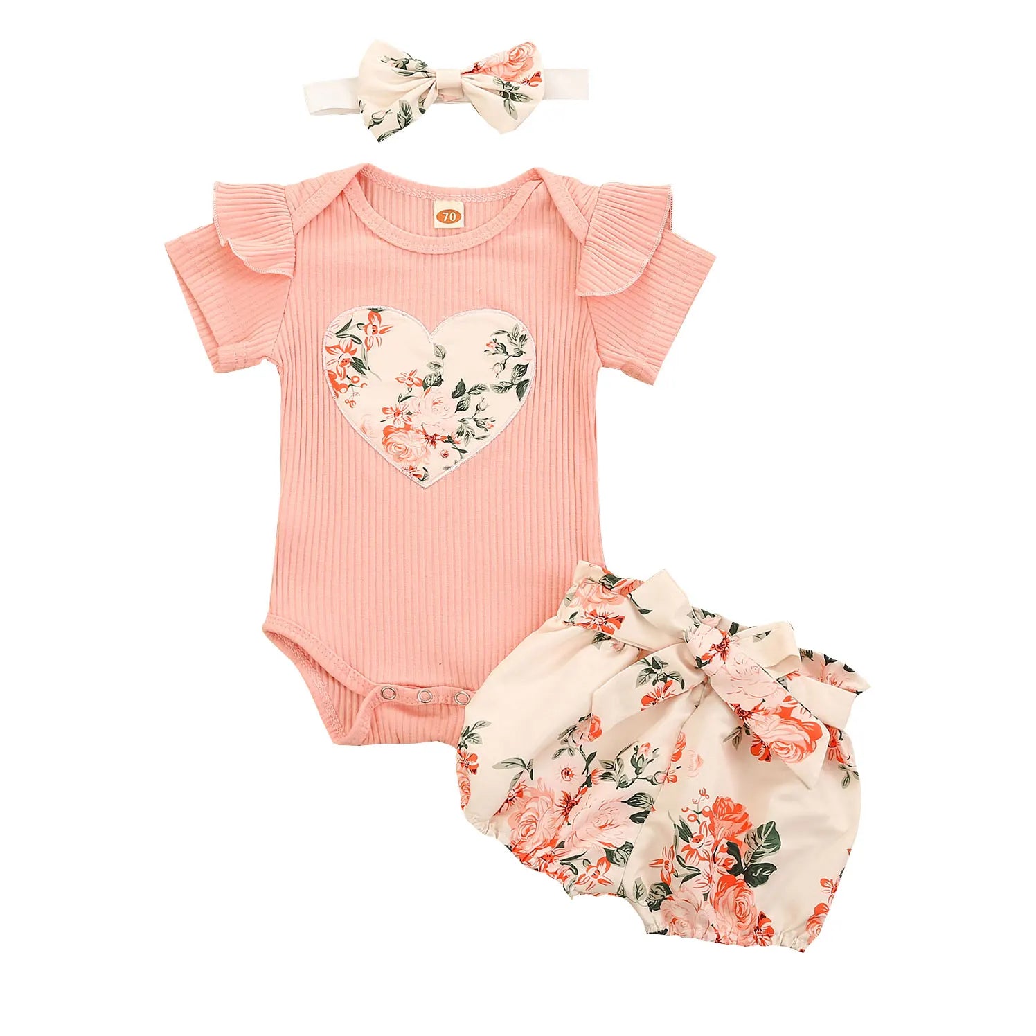 Ruffle Floral Baby Set