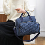 Diamond Grid Mom Shoulder Bag
