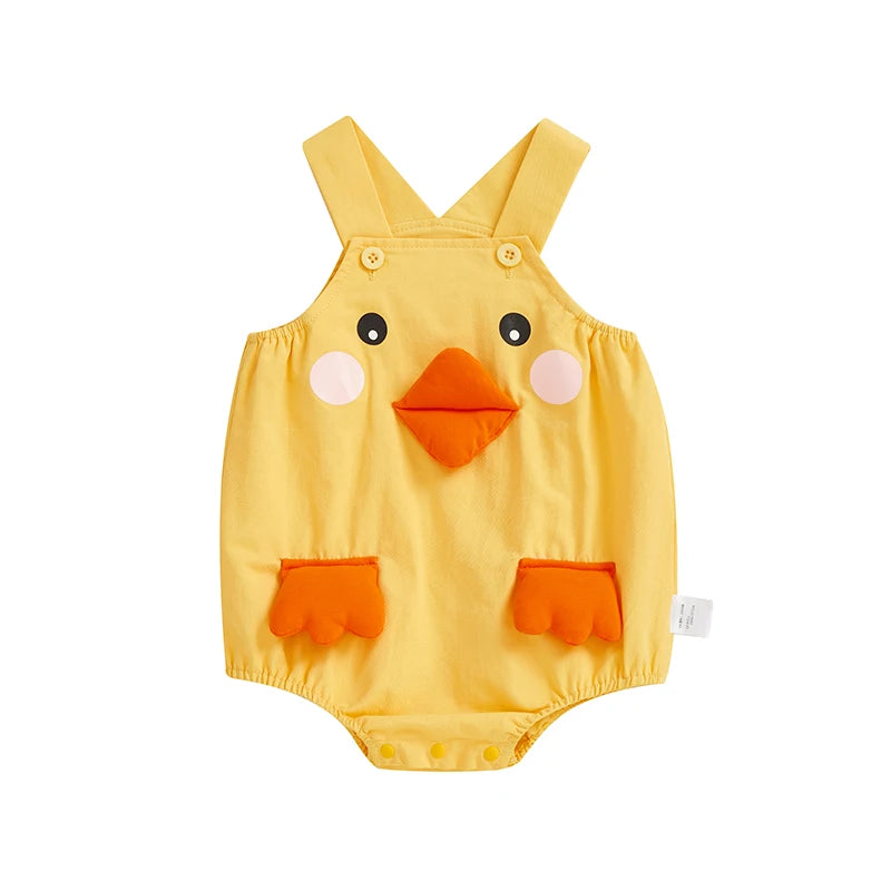 Duck Overall Baby Romper
