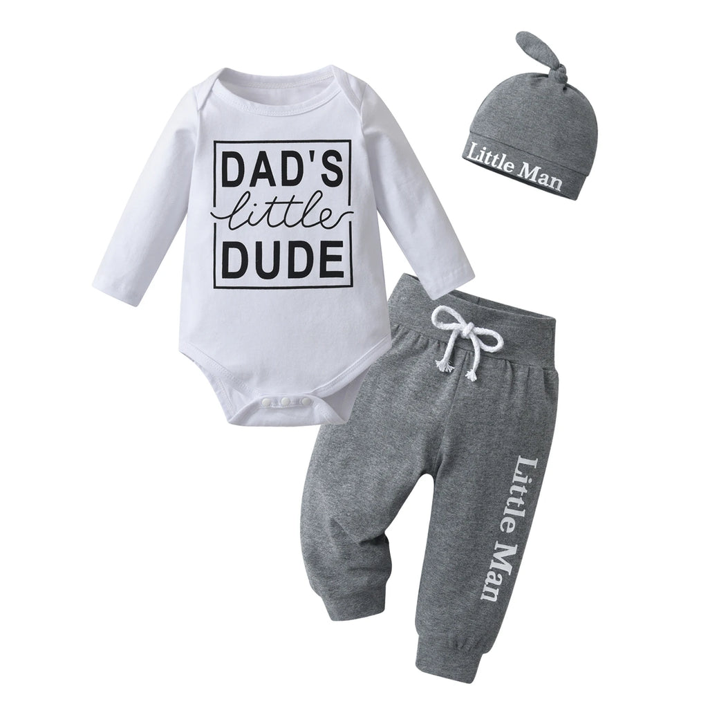Letter Print Baby 3pc Set