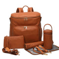 PU Leather Diaper Backpack