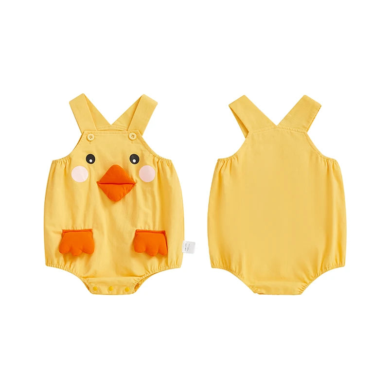 Duck Overall Baby Romper
