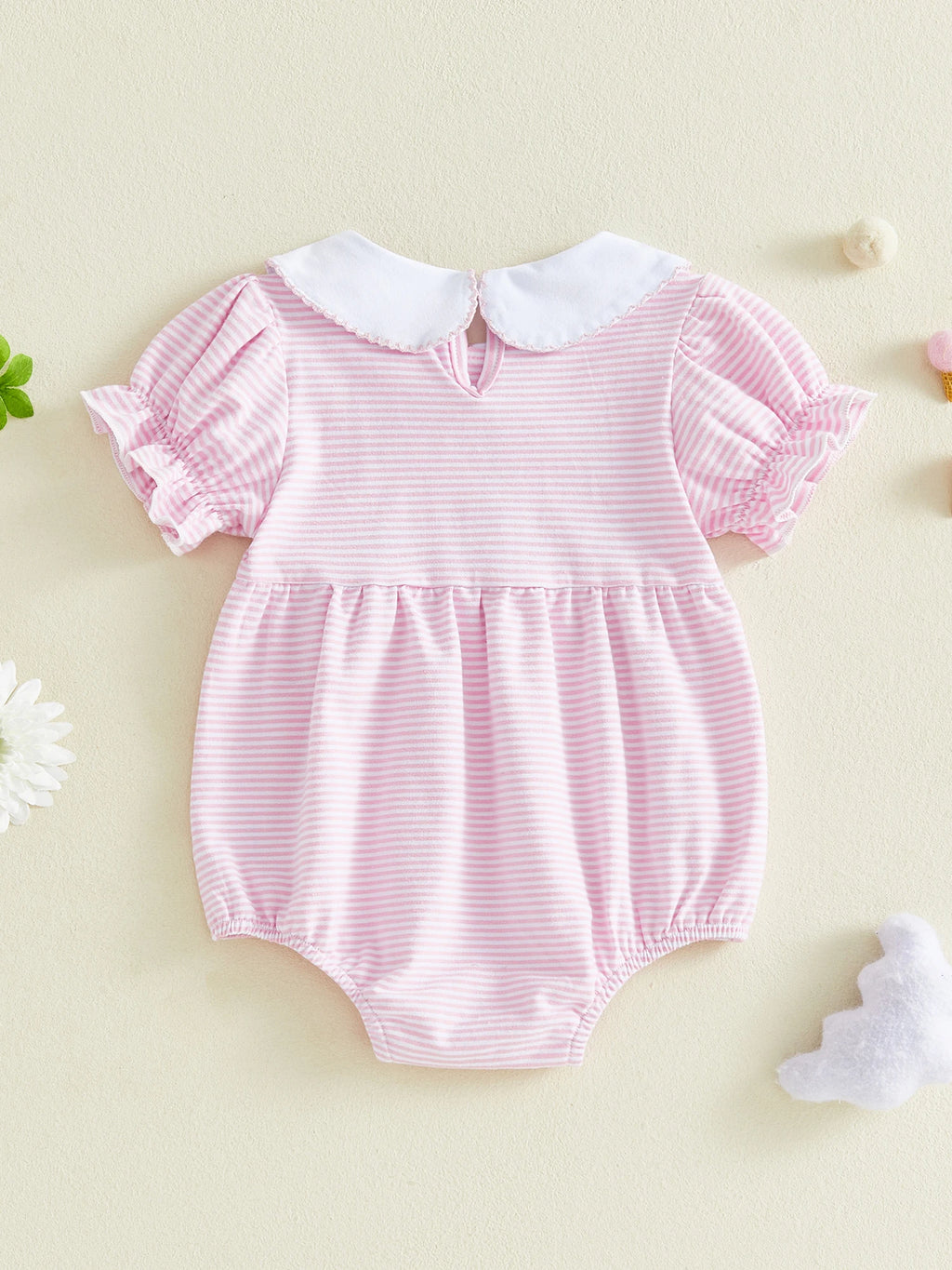 Floral Ruffle Baby Romper
