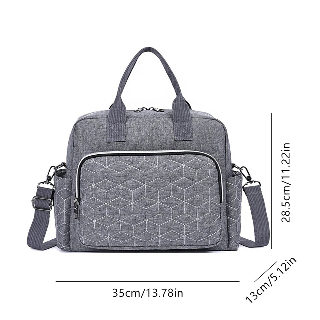 Diamond Grid Mom Shoulder Bag