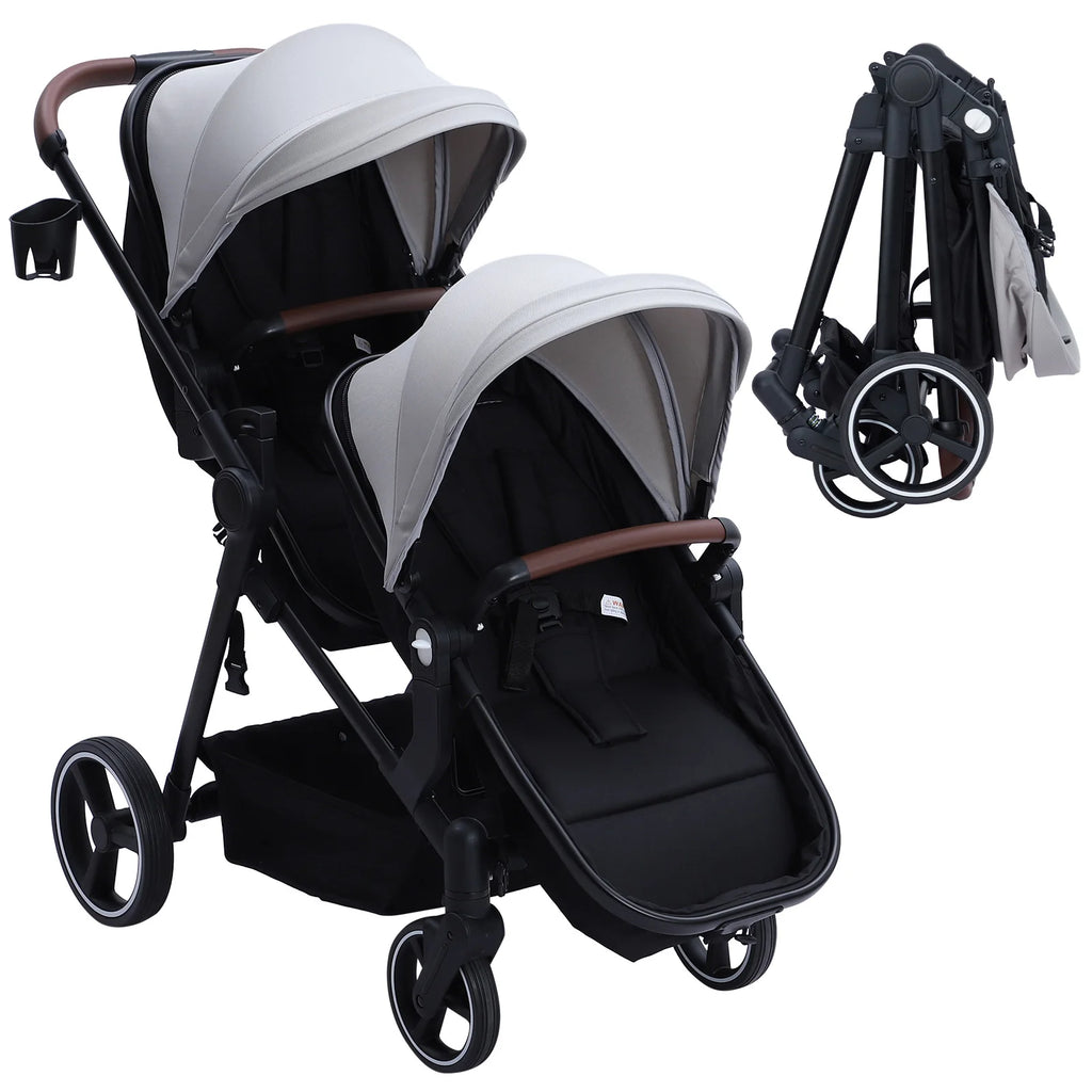 Double Tandem Baby Stroller