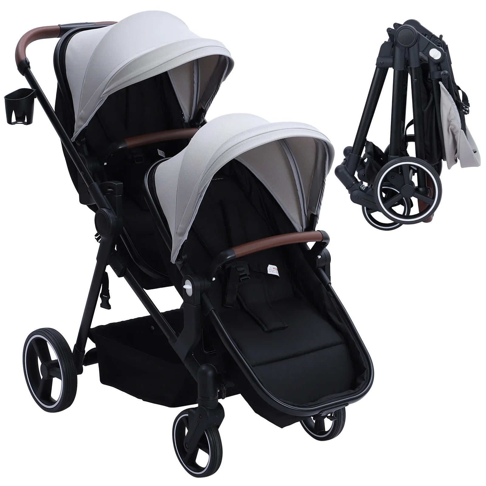 Double Tandem Baby Stroller