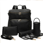 PU Leather Diaper Backpack