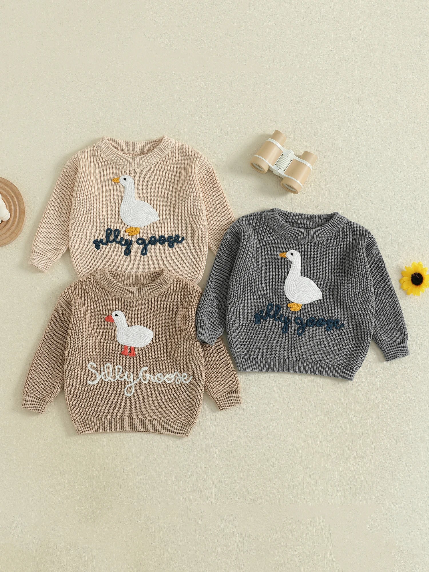 Duck Knit Baby Sweater