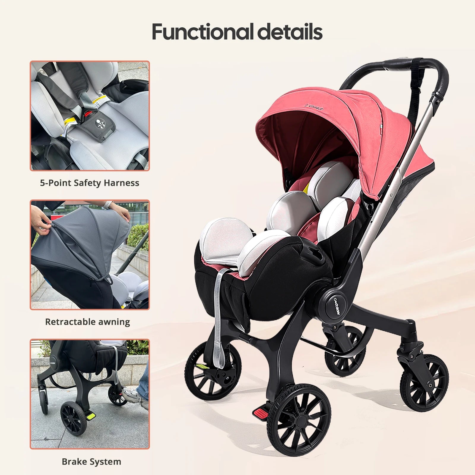 Foldable Multi-Function Stroller