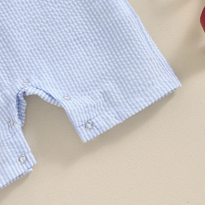 Cake Embroidery Baby Overalls