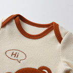 Bear Print Baby Romper Set