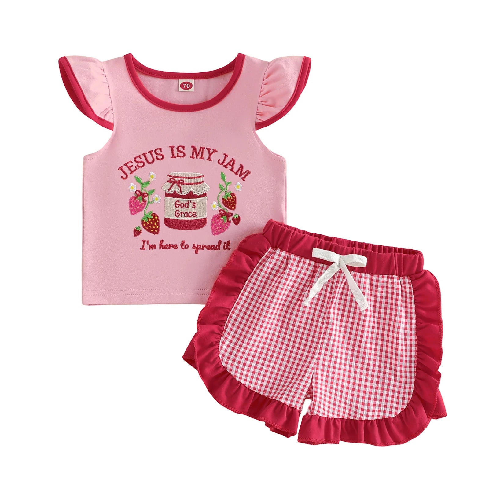 Strawberry Baby Outfit Set