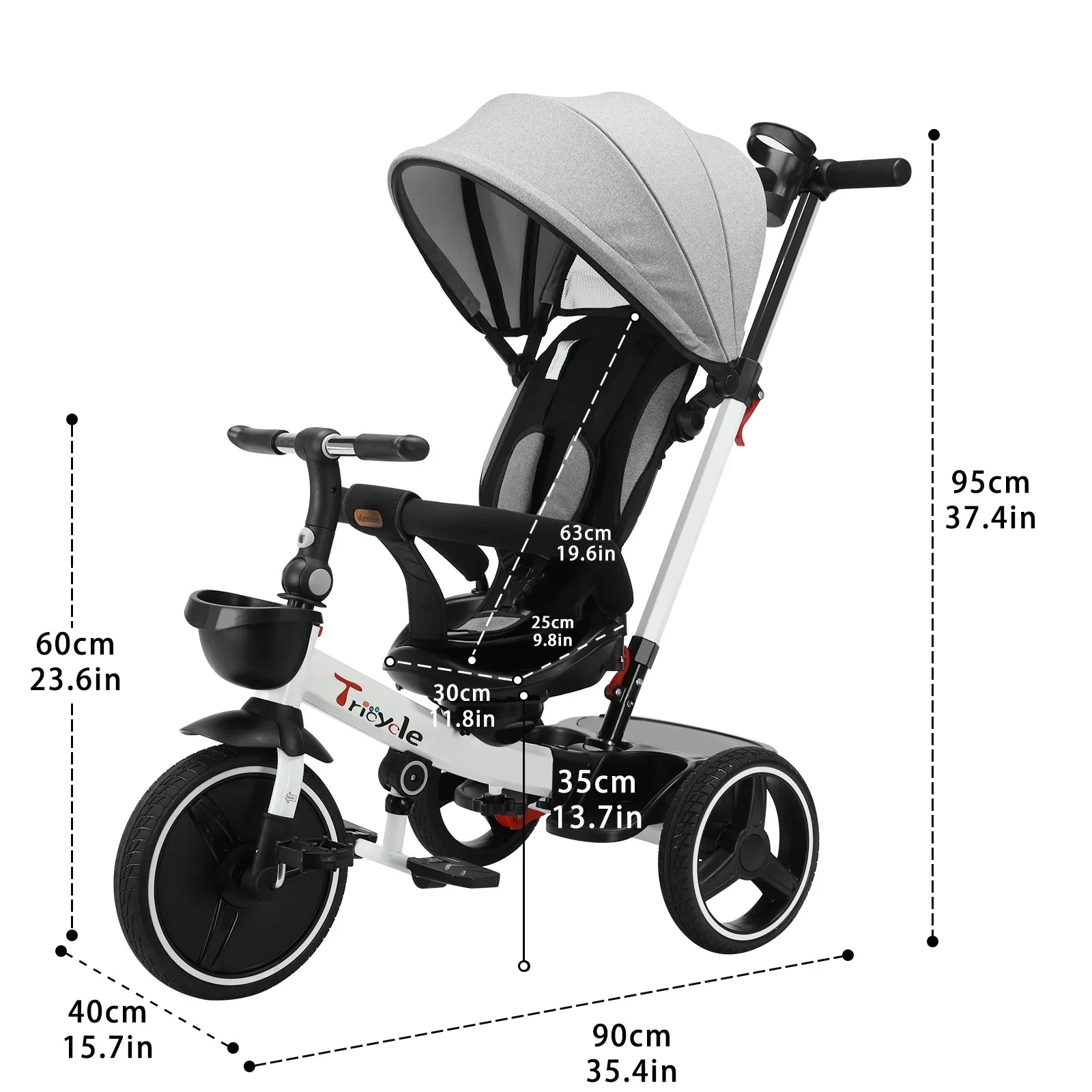5-in-1 Stroller Tricycle