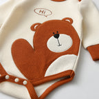 Bear Print Baby Romper Set