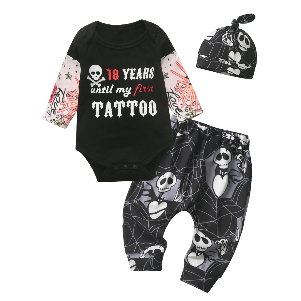 Letter Print Baby Outfit Set