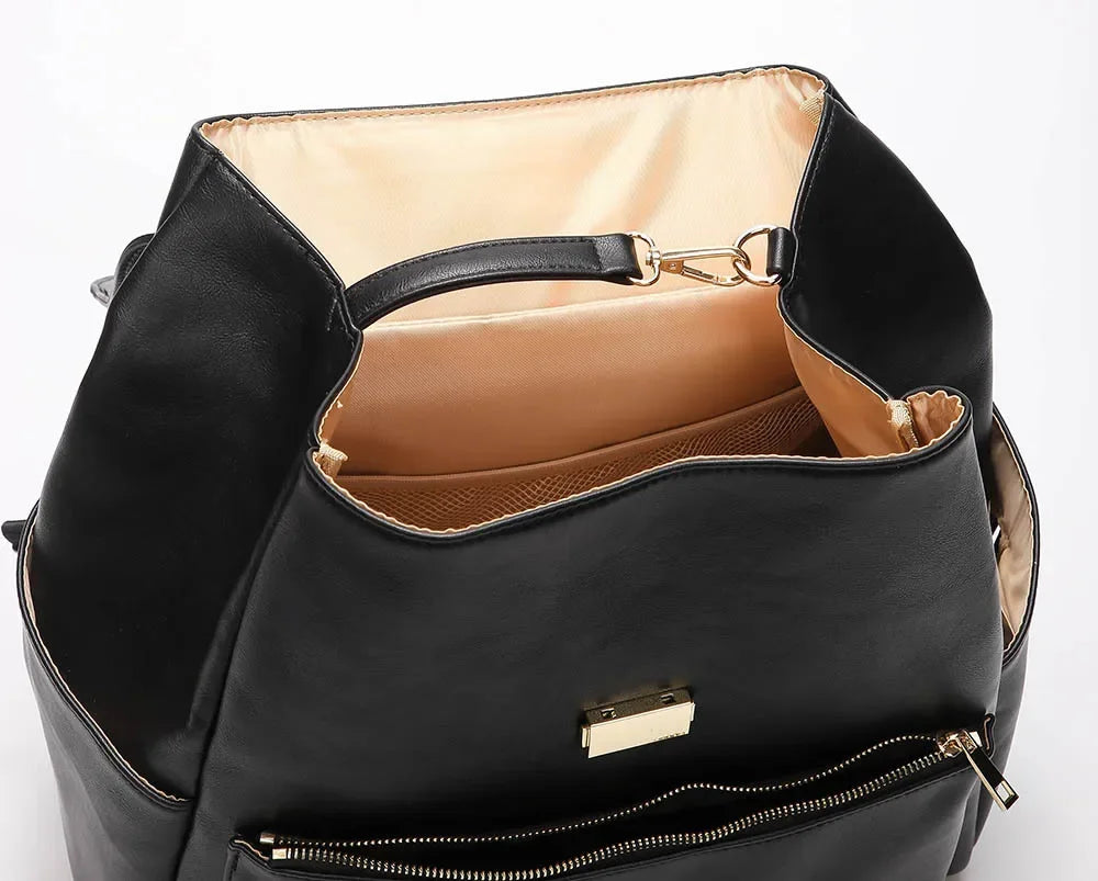 PU Leather Diaper Organizer Bag