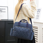 Diamond Grid Mom Shoulder Bag