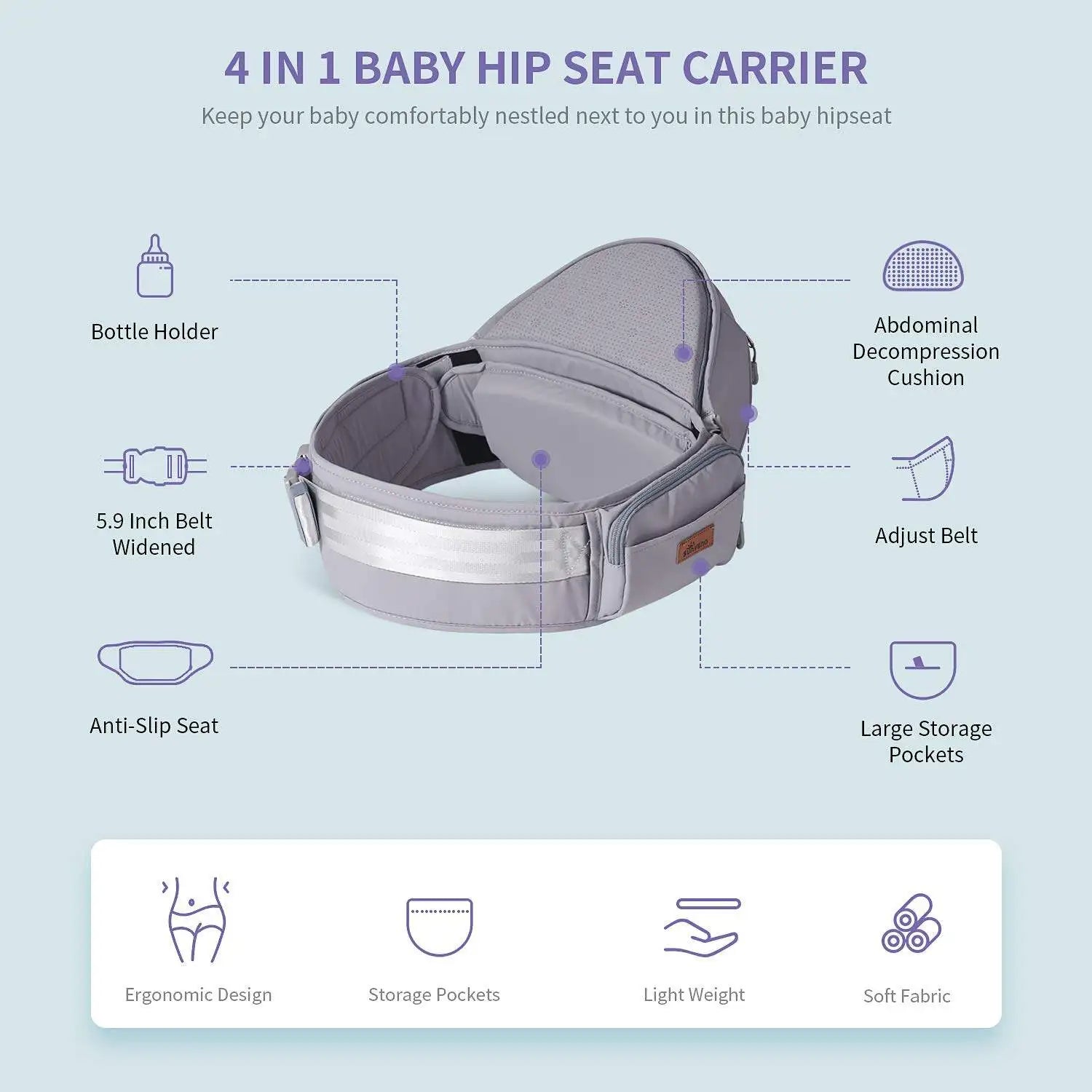 Ergonomic Baby Carrier Seat