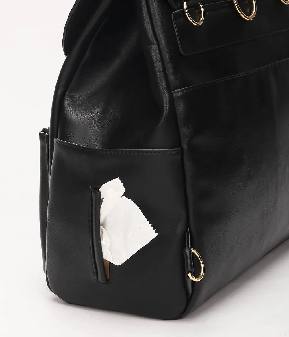 PU Leather Diaper Organizer Bag