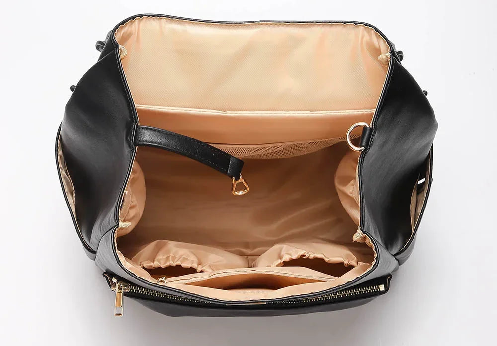 PU Leather Diaper Organizer Bag