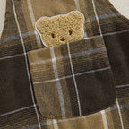 Plaid Suspender Baby Set