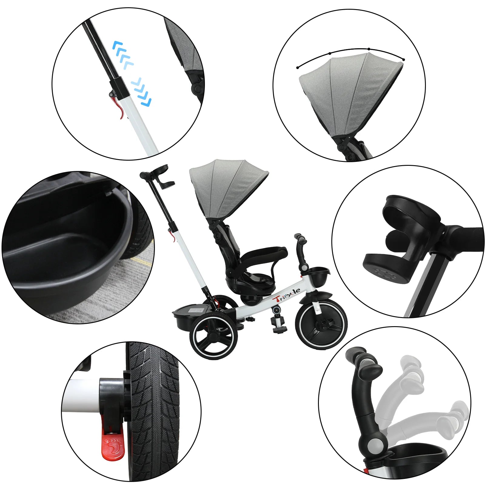 5-in-1 Stroller Tricycle