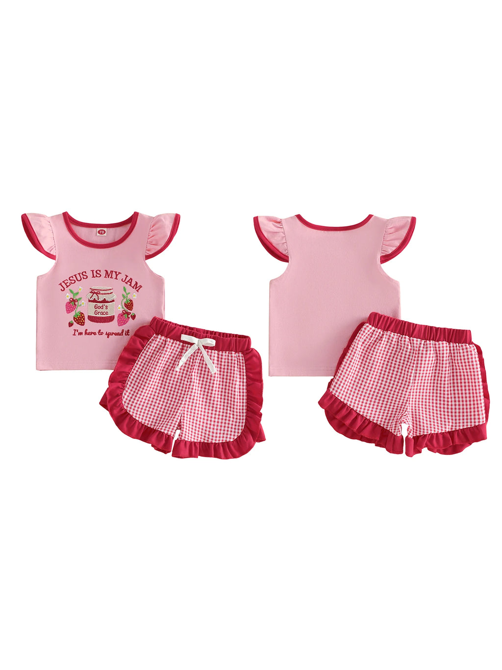 Strawberry Baby Outfit Set