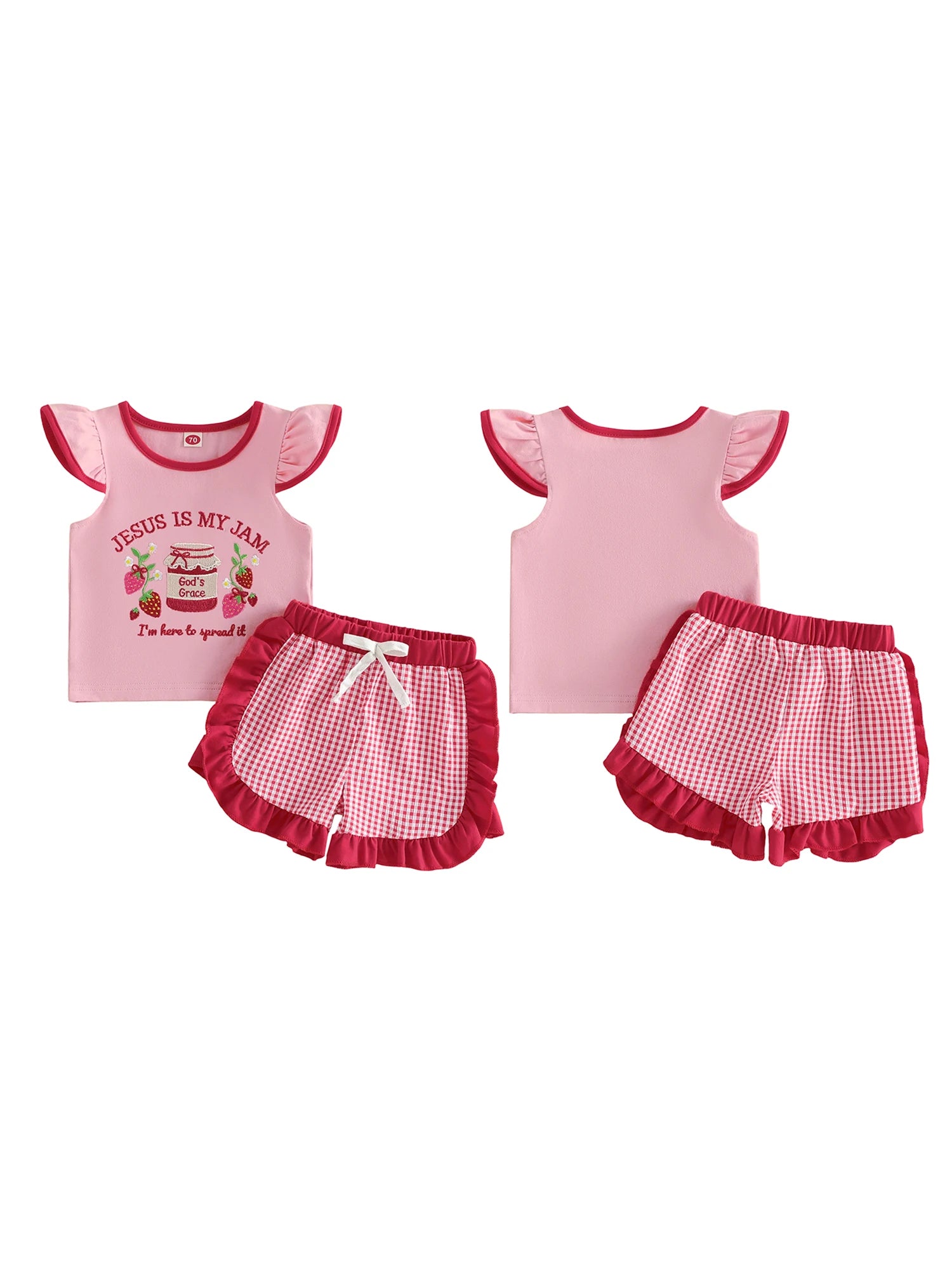 Strawberry Baby Outfit Set