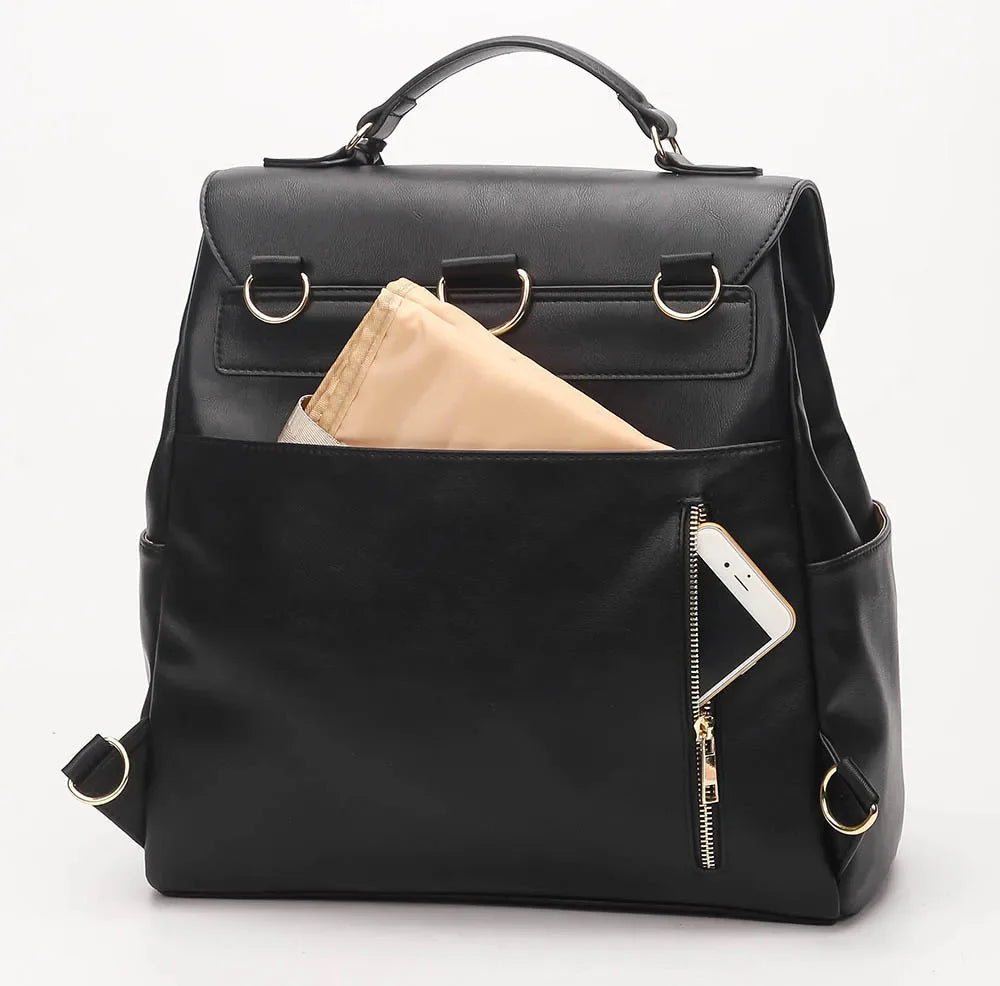 PU Leather Diaper Organizer Bag