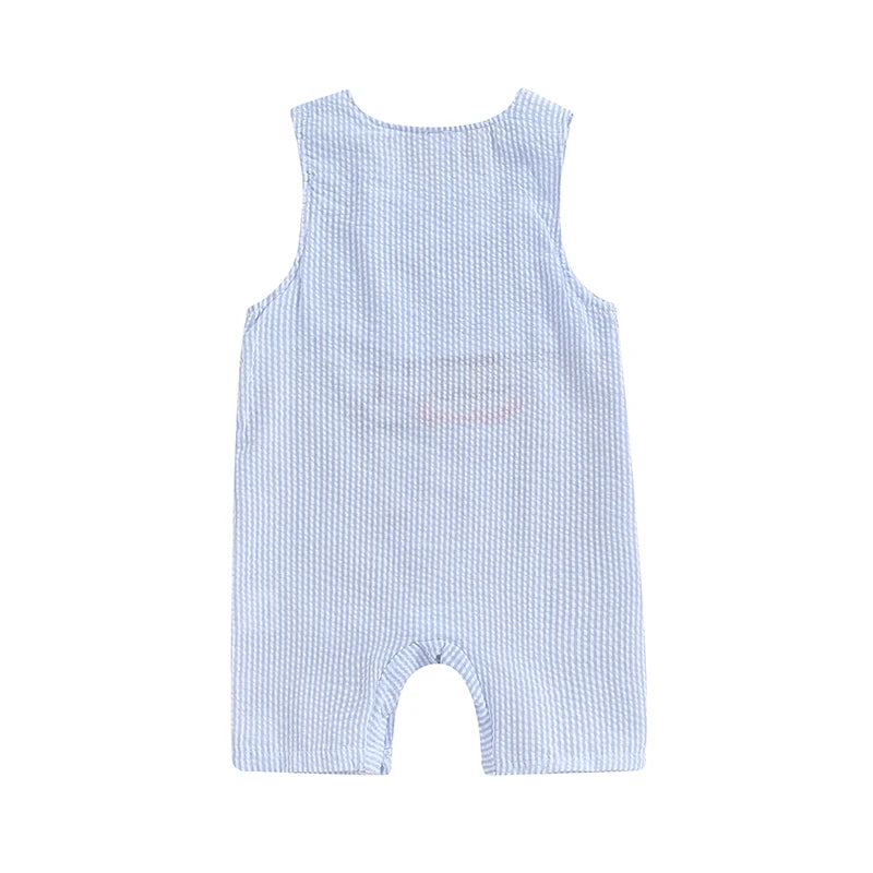 Cake Embroidery Baby Overalls