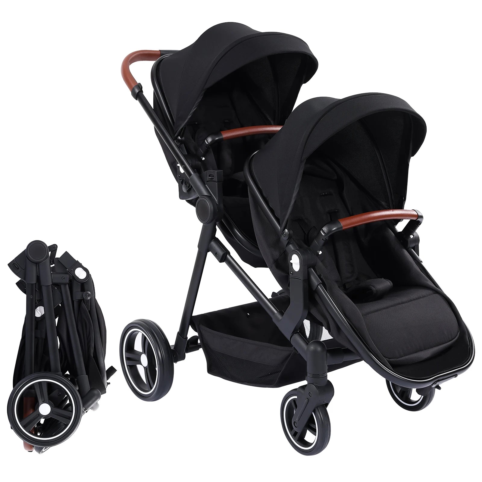 Double Tandem Baby Stroller