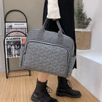 Diamond Grid Mom Shoulder Bag