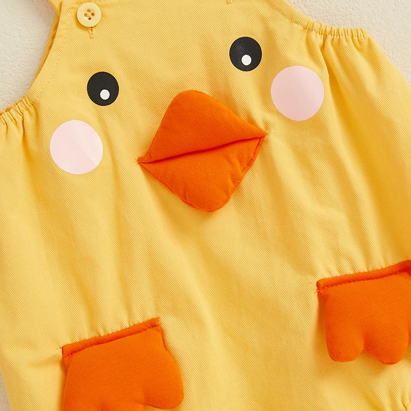 Duck Overall Baby Romper