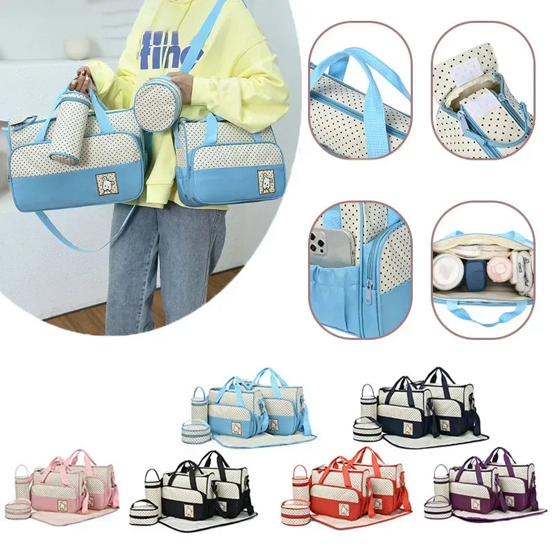5pc Travel Diaper Bag Set