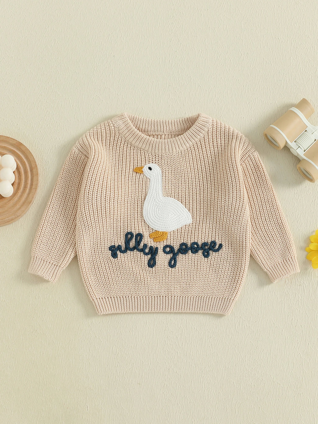 Duck Knit Baby Sweater