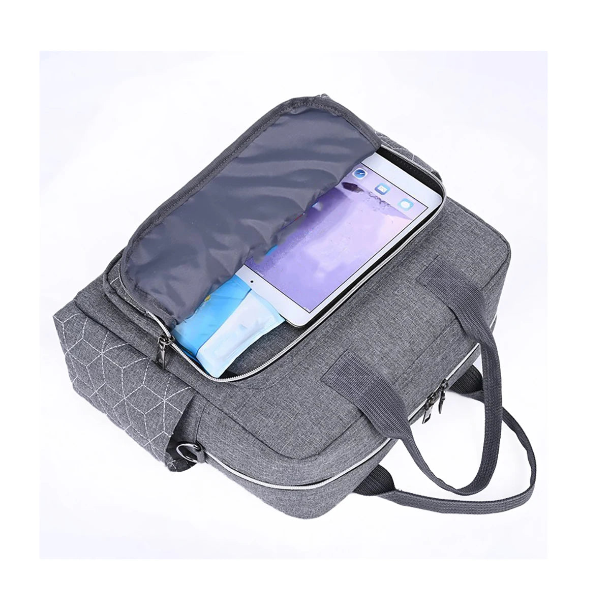 Diamond Grid Mom Shoulder Bag