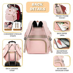 Pink 35L Diaper Backpack
