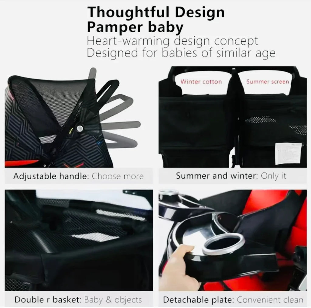 Twin Baby Travel Stroller