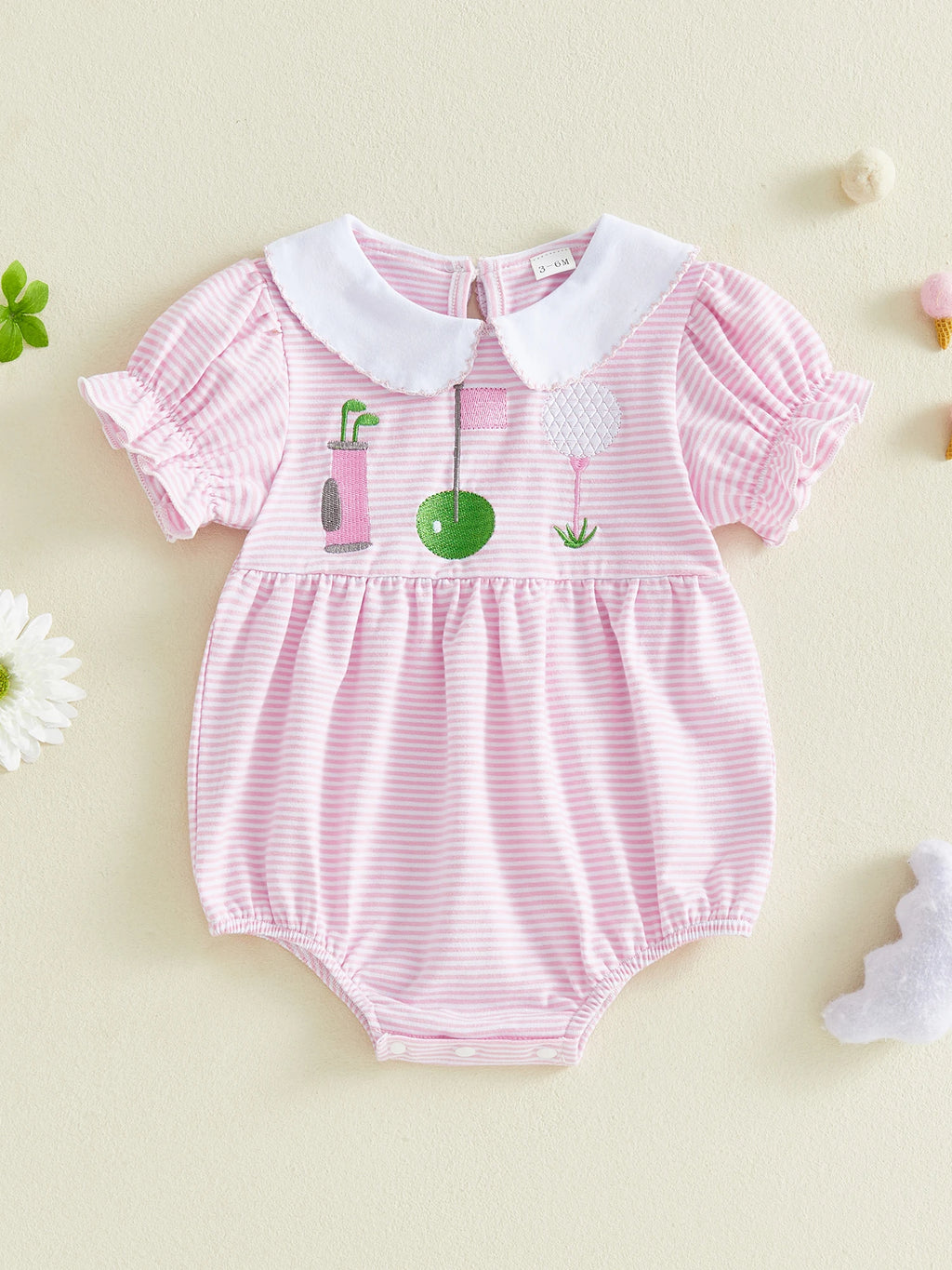 Floral Ruffle Baby Romper