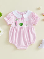 Floral Ruffle Baby Romper